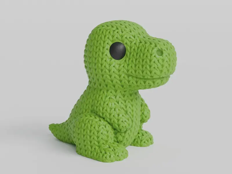Knitted T-Rex