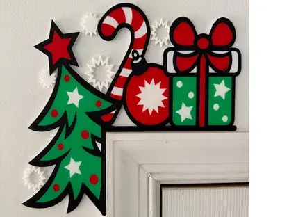 Colorful Christmas Door Corner