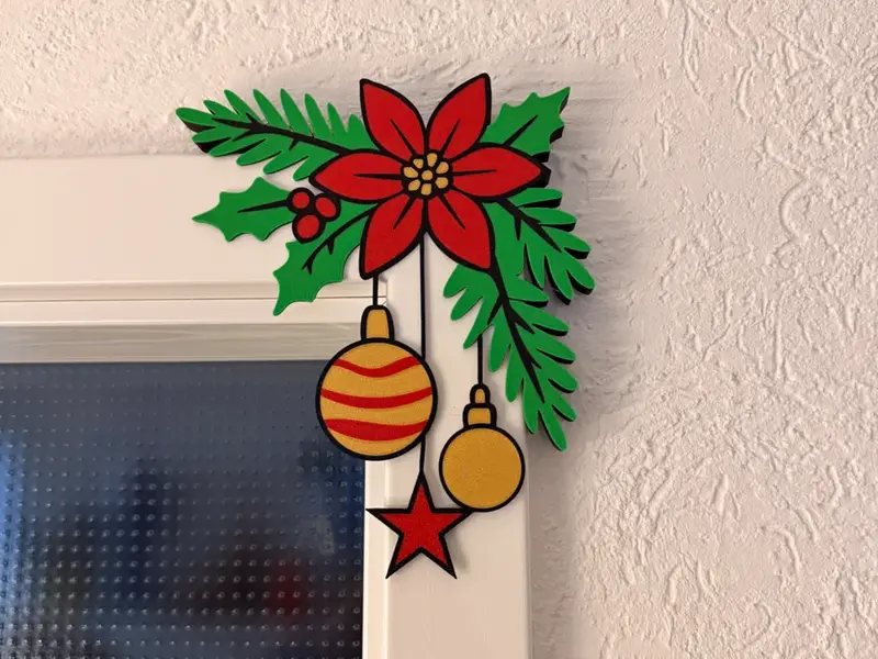 Colorful Christmas Door Corner