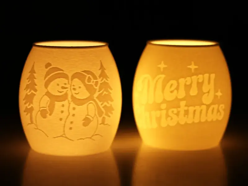 Snowman Couple Tealight(1)