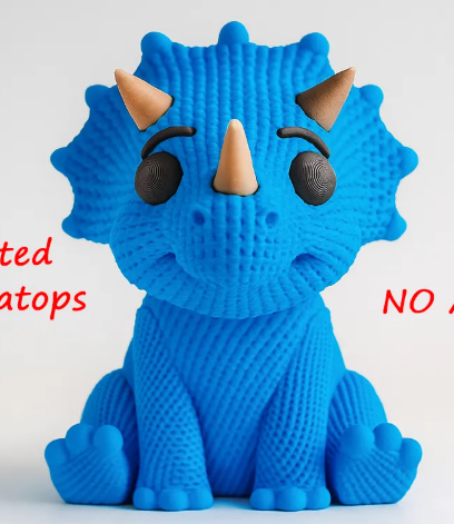 Knitted Triceratops