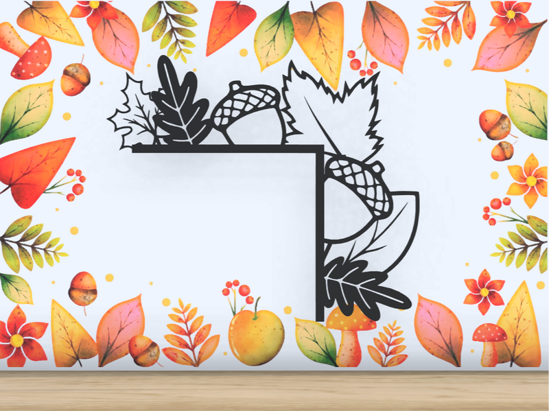 Leaves & Acorns Door Corner